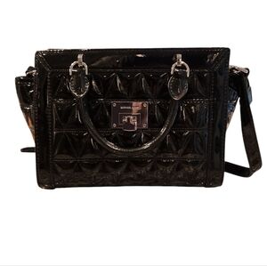 MICHAEL MICHAEL KORS VIVIANNE SM TZ MESSENGER PATENT LEATHER CROSSBODY BAG. NWT.